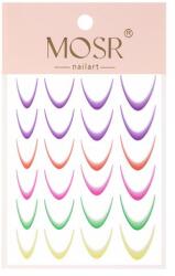  Mosolyvonal matrica színes francia french ombre