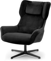 Vox bútor IRVING forgófotel, fekete velúr-fekete