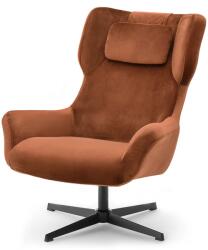 Vox bútor IRVING forgófotel, vörösréz velúr fekete
