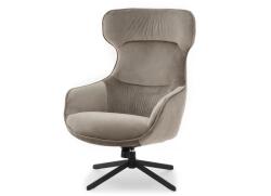 VOX bútor ORBIS fotel, bézs velúr-fekete