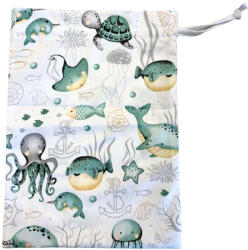 Óceán állatai tornazsák (zöld)