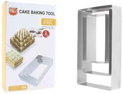 ENGER Tortaforma 3 részes Téglalap (5999036110980)