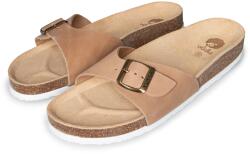 Vlnka Női anatómiai parafa papucs Laura, krémszínű felnőtt cipő méret 38