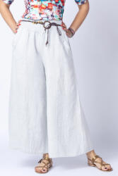 Shopika Fusta pantalon alba, casual, din in, cu o curea fancy Talie unica