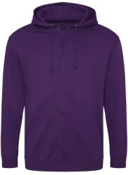 Just Hoods cipzáros kapucnis férfi pulóver AWJH050, Purple-S (awjh050pu-s)