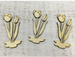  Natúr fa - Tulipán 7cm 3db/csomag - papelito