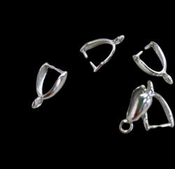  Medáltartó, kőfogó 5db/cs - ezüst szín