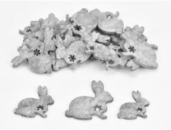 Fa virágmintás nyuszi szürke 30db/csomag - papelito