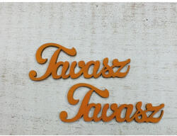  Fa "Tavasz" felirat narancs 2db/csomag - húsvéti és tavaszi dekorációhoz