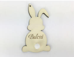  Húsvéti nyuszi egyedi gravírral krém 8, 4x4, 6 cm - papelito