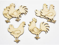  Natúr fa - Kakas és Tyúk 7, 5x9, 7cm 6db/csomag - papelito