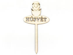  Natúr fa - Beszúrós csibe "HÚSVÉT" 8cm - papelito