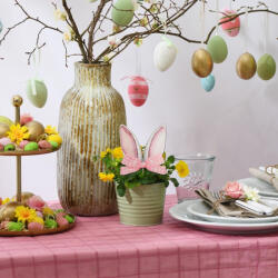  Nyomtatott dekorkarton - Nyuszifül rózsaszín kicsi 2db/csomag - papelito