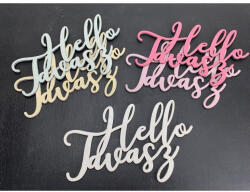  Hello tavasz feirat fehér 12*19cm - húsvéti és tavaszi dekorációhoz