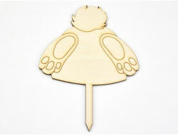  Natúr fa - Beszúrós nyuszi popsi 13, 5cm - papelito