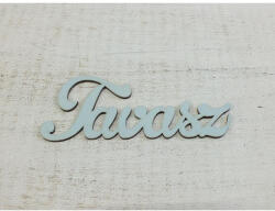  Fa "Tavasz" felirat babakék 15cm - papelito