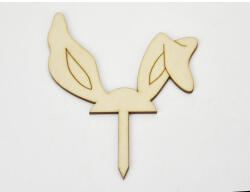  Natúr fa - Beszúrós nyuszifül 10, 5x14 cm - papelito