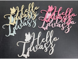  Hello tavasz feirat színes lepkés fehér - papelito