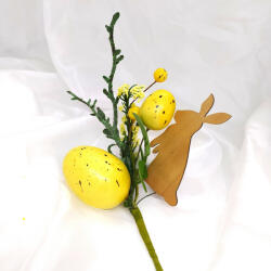  +Pick, betűzhető - Húsvéti tojások fa nyuszival, 20cm - Sárga 404687_3 (404687_3)