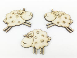  Natúr fa - Ugráló bárányok 3db/csomag - papelito