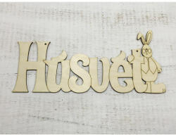  Natúr fa - "Húsvét" felirat nyulas 34cm - papelito