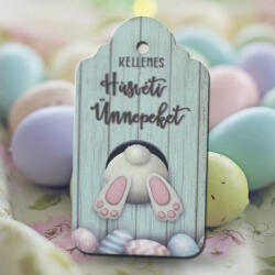  Nyomtatott dekorkarton -Kellemes Húsvéti Ünnepeket 2db/csomag - húsvéti és tavaszi dekorációhoz