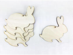 Natúr fa - Nyúl ülő lyukkal 10cm 5db/csomag - papelito