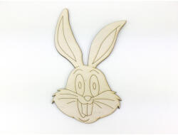  Natúr fa - Hosszúfülű nyuszi fej koszorúra 20cm - papelito