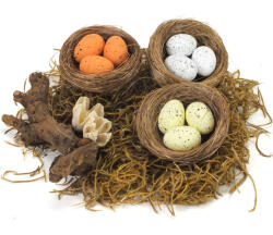  Tojások fészekben fehér-natúr-krém 8437C