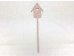  Fa - Beszúrós madárházikó antikrózsa 7x29cm - koszorúhoz és asztaldíszhez