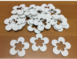  Fa virág lukas fehér 5cm 20db/csomag - papelito