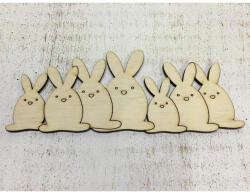  Natúr fa - Nyuszi család 15cm - papelito