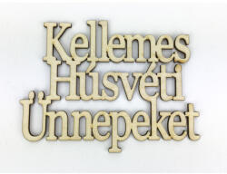  Natúr fa - "Kellemes Húsvéti Ünnepeket" felirat koszorúra 11x14cm - papelito