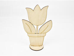  Natúr fa - Talpas cserepes tulipán 19cm - papelito
