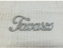  Fa "Tavasz" felirat koptatott szürke 15cm - papelito