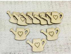  Natúr fa - Kis szíves kanna 3cm 10db/csomag - papelito