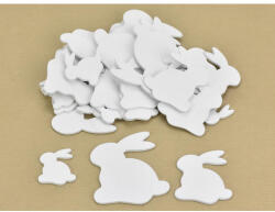 Fa fehér duci nyulak vegyes méret 30db/csomag - papelito