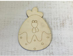  Natúr fa - Pöttyös tyúk 15cm - papelito
