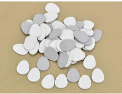 Fa tojás 3cm szürke-fehér 60db/csomag - papelito