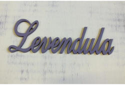  Fa "Levendula" felirat lila 15cm - papelito