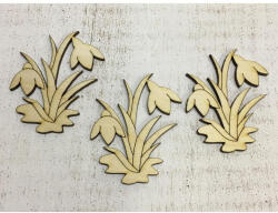  Natúr fa - Hóvirág 7cm 3db/csomag - papelito