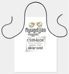 Nevesajándék Kötény 50 cm x 70 cm - Nyugdíjas vagyok (K242)