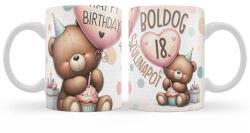 Nevesajándék Szülinapi Ajándék, Bögre - Boldog 18 Szülinapot Macis (B1317)