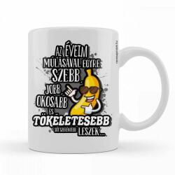 Nevesajándék Vicces Bögre - Kávés Bögre - Az éveim múlásával (BX018)