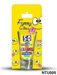 Neves Ajándék Neves pálinkás pohár 0, 75 ml 50 évembe került (NTU005)