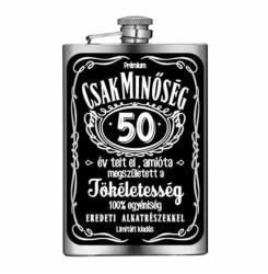 Nevesajándék Vicces Flaska - Laposüveg - Csak Minőség 50 (VFL339)