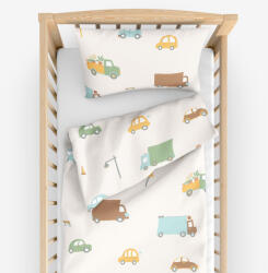 Goldea gyermek pamut ágyneműhuzat kiságyba - az autók világa 90 x 120 és 40 x 60 cm