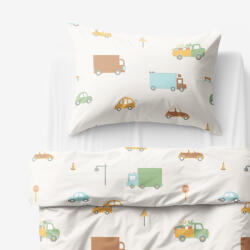 Goldea gyermek pamut ágyneműhuzat - az autók világa 140 x 200 és 70 x 90 cm