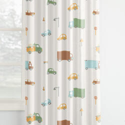 Goldea gyerek pamut függöny - az autók világa 180x150 cm