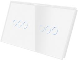 Luxion Panou Intrerupator Triplu + Triplu cu Touch Din Sticla LUXION SmartElectro IntelligentHouse (LX-GP032W)